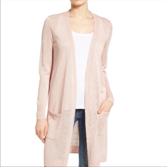 Halogen Sweaters - Halogen Tan Cobblestone Open Front Cardigan